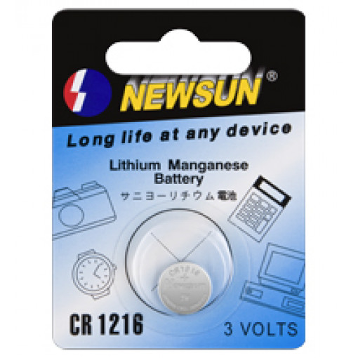 BATT.1216; CR1216 Li baterija Renata 3V 30mAh Diametrs 12.5 mm biezums 1,6 mm BATT.1216; CR1216 Li baterija Renata 3V 30mAh Diametrs 12.5 mm biezums 1,6 mm