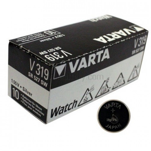 BATT.319: Rayovac sudraba oksīda baterija: Height: 2.7 mm, Diameter: 5.8 mm, 1.55 V, SR527SW SR64 V319 D319 RW32