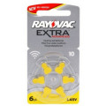 BATT.ZA10.RAYOVAC; Baterija RAY-10 5.8x3.48mm 1.4V (blisterī=6gab.) Acoustic Ray