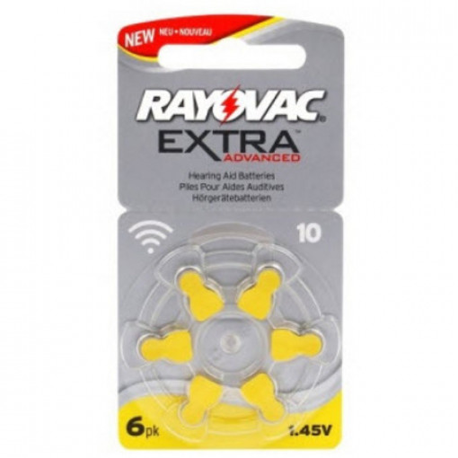 BATT.ZA10.RAYOVAC; Baterija RAY-10 5.8x3.48mm 1.4V (blisterī=6gab.) Acoustic Ray