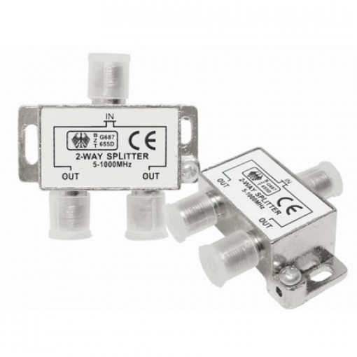 FV2; TV spliters uz 2 5-1000MHz vajinājums 4dB FV2; TV spliters uz 2 5-1000MHz vajinājums 4dB
