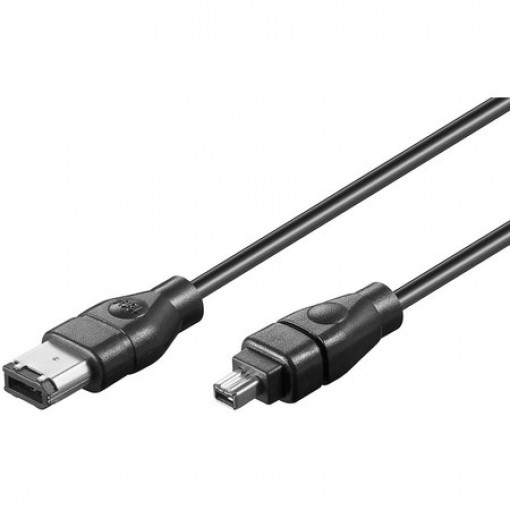 VSSFW4/FW6.18; Vads FireWire 4k uz 6k spraudņi 1.8m melns VSSFW4/FW6.18; Vads FireWire 4k uz 6k spraudņi 1.8m melns