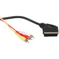 VSSS/R3.2.BUT; Vads SCART / 3RCA spr. ar slēdzi 1.5 m