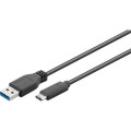 VSSUC3/UA3.3; Vads USB3.0 USB-C™ / USB 3.0 A-tips spraudņi 3.0m 5Gbit/s melns