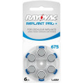 BATT.ZA675.RAY.IP; Baterija 675 Rayovac 1.45V Zinc-Air 6bl. Implant PRO Rayovac