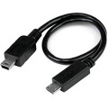 VSSUM5/UQB.1; Vads Mini USB 5p uz mikro USB B spr. 1.0m melns
