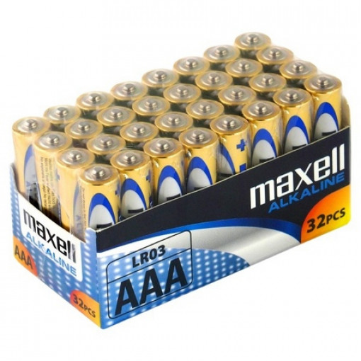 BAT.AAA.ALK.MX4; AAA baterija 1.5V Maxell LR03 Alkaline pak.4gb./32gb. cena par 1gb. bateriju