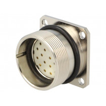 00008867; Connector: M27; ZYLIN; socket; female; soldering; PIN: 21; IP67; 1mm2; LAPP KABEL