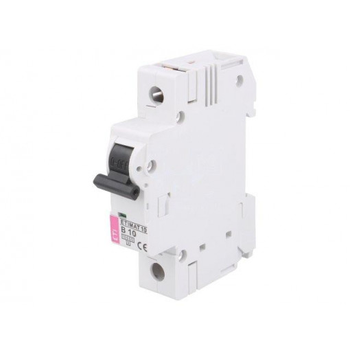 ETIMAT 10 1P B10; Circuit breaker; 230VAC; Inom: 10A; Poles: 1; DIN; Charact: B; 10kA; ETI POLAM