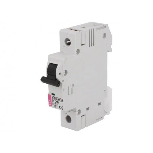 ETIMAT 10 1P B20; Circuit breaker; 230VAC; Inom: 20A; Poles: 1; DIN; Charact: B; 10kA; ETI POLAM