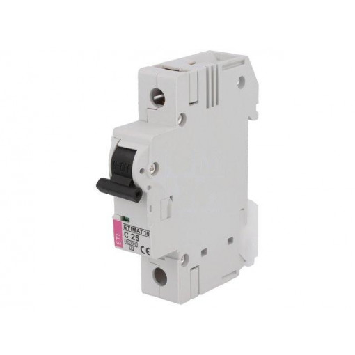 ETIMAT 10 1P C25; Circuit breaker; 230VAC; Inom: 25A; Poles: 1; DIN; Charact: C; 10kA; ETI POLAM