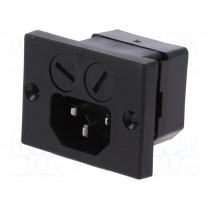 0040.5000.2; Connector: AC supply; socket; male; 10A; 250VAC; IEC 60320; SCHURTER 0040.5000.2; Connector: AC supply; socket; male; 10A; 250VAC; IEC 60320; SCHURTER