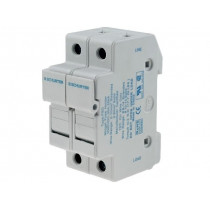 0091.0002; Fuse holder; cylindrical fuses; 10,3x38mm; Mounting: DIN; 30A; SCHURTER