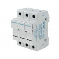 0091.0003; Fuse holder; cylindrical fuses; 10,3x38mm; Mounting: DIN; 30A; SCHURTER