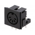 0105 05; Socket; DIN; female; PIN: 5; Layout: 180°; angled 90°; on PCBs; THT; LUMBERG