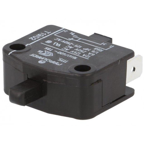 01115.2101; Microswitch SNAP ACTION; SPST-NC; 16A/400VAC; Rcont max: 100mΩ; Marquardt 01115.2101; Microswitch SNAP ACTION; SPST-NC; 16A/400VAC; Rcont max: 100mΩ; Marquardt