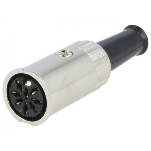 0122 08-1; Plug; DIN; female; with strain relief; PIN: 8; Layout: 270°; 0.75mm2; LUMBERG