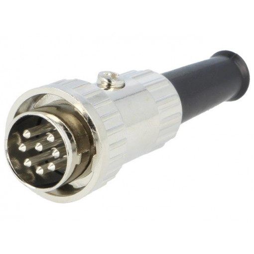 0132 08-1; Plug; DIN; male; with strain relief; PIN: 8; Layout: 270°; straight; LUMBERG