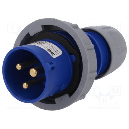 0132-6; Connector: AC supply; plug; male; 16A; 230VAC; IEC 60309; IP67; PCE 0132-6; Connector: AC supply; plug; male; 16A; 230VAC; IEC 60309; IP67; PCE