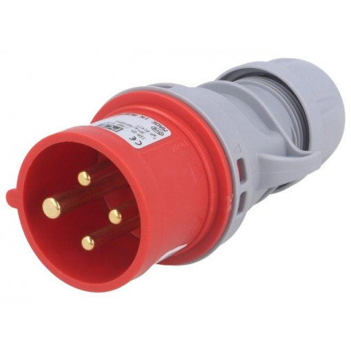 014-6TT; Connector: AC supply 3-phase; plug; male; 16A; 400VAC; IEC 60309; PCE