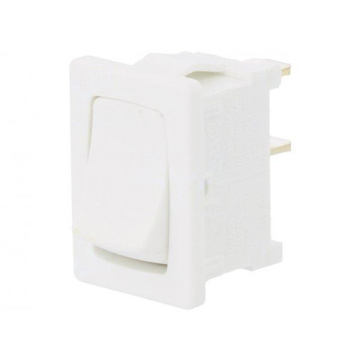 01801.1101; ROCKER; SPST; Pos: 2; ON-OFF; 10A/250VAC; IP40; 100mΩ; UL94V-2; Marquardt