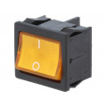 01805.7104; ROCKER; DPST; Pos: 2; ON-OFF; 10A/250VAC; orange; IP40; LED; 100mΩ; Marquardt