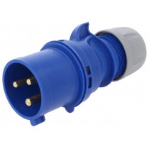 023-6; Connector: AC supply; plug; male; 32A; 230VAC; IEC 60309; IP44; PCE 023-6; Connector: AC supply; plug; male; 32A; 230VAC; IEC 60309; IP44; PCE