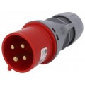 024-6TT; Connector: AC supply 3-phase; plug; male; 32A; 400VAC; IEC 60309; PCE