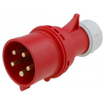 025-6; Connector: AC supply 3-phase; plug; male; 32A; 400VAC; IEC 60309; PCE 025-6; Connector: AC supply 3-phase; plug; male; 32A; 400VAC; IEC 60309; PCE