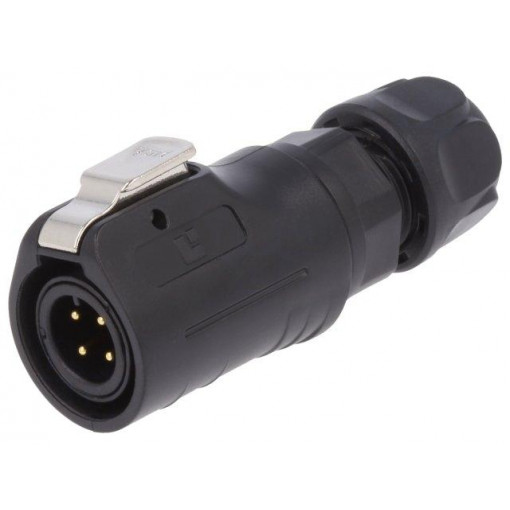 0250 04; Plug; Connector: circular; size 12; 02; male; PIN: 4; with latch; LUMBERG 0250 04; Plug; Connector: circular; size 12; 02; male; PIN: 4; with latch; LUMBERG