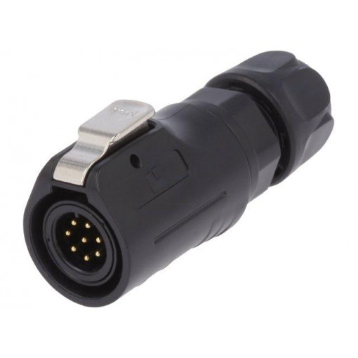 0250 08; Plug; Connector: circular; size 12; 02; male; PIN: 8; with latch; LUMBERG