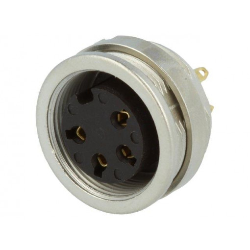 0304 04; Connector: M16; socket; female; soldering; PIN: 4; 5A; 250V; IP68; LUMBERG 0304 04; Connector: M16; socket; female; soldering; PIN: 4; 5A; 250V; IP68; LUMBERG