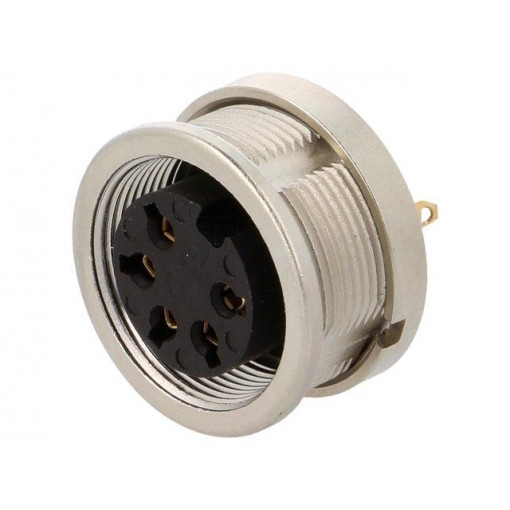 0304 05-1; Connector: M16; socket; female; soldering; PIN: 5; 5A; 250V; IP68; LUMBERG 0304 05-1; Connector: M16; socket; female; soldering; PIN: 5; 5A; 250V; IP68; LUMBERG