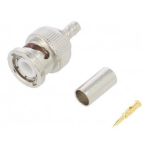 031-320-RFX; Plug; BNC; male; straight; 50Ω; crimped; for cable; delrin (POM); AMPHENOL 031-320-RFX; Plug; BNC; male; straight; 50Ω; crimped; for cable; delrin (POM); AMPHENOL