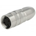 0322 03; Connector: M16; plug; female; soldering; for cable; PIN: 3; 5A; 250V; LUMBERG
