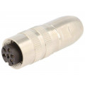 0322 06; Connector: M16; plug; female; soldering; for cable; PIN: 6; 5A; 250V; LUMBERG