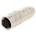 0322 08-1; Connector: M16; plug; female; soldering; for cable; PIN: 8; 5A; 60V; LUMBERG