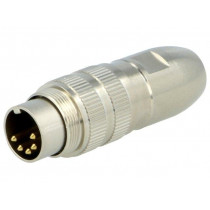 0332 05; Connector: M16; plug; male; soldering; for cable; PIN: 5; 5A; 60V; LUMBERG
