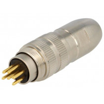 0332 06; Connector: M16; plug; male; soldering; for cable; PIN: 6; 5A; 250V; LUMBERG