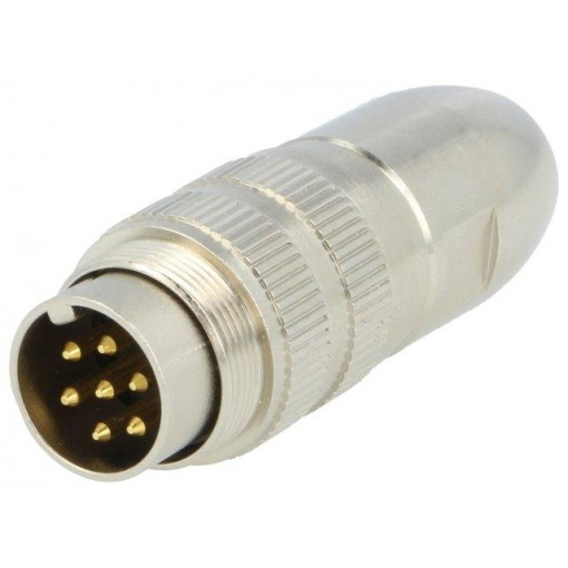 0332 07; Connector: M16; plug; male; soldering; for cable; PIN: 7; 5A; 250V; LUMBERG