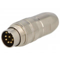 0332 08; Connector: M16; plug; male; soldering; for cable; PIN: 8; 5A; 60V; LUMBERG