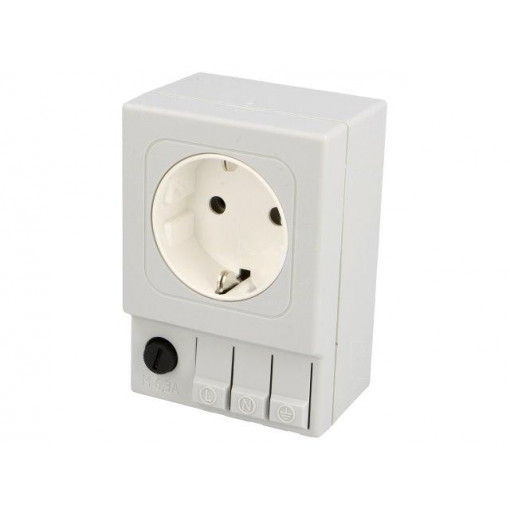 03500.0-00; F-type socket; 250VAC; 6.3A; IP20; DIN; 92x62x48mm; STEGO 03500.0-00; F-type socket; 250VAC; 6.3A; IP20; DIN; 92x62x48mm; STEGO