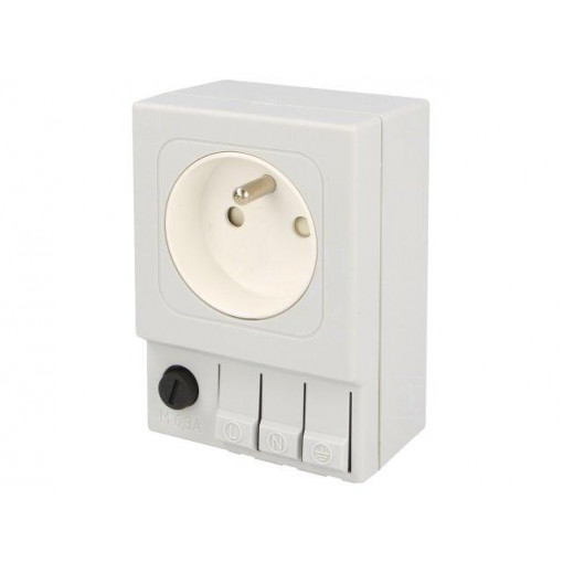03501.0-00; E-type socket; 250VAC; 6.3A; IP20; DIN; 92x62x48mm; STEGO 03501.0-00; E-type socket; 250VAC; 6.3A; IP20; DIN; 92x62x48mm; STEGO