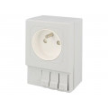 03501.0-01; E-type socket; 250VAC; 16A; IP20; DIN; 92x62x48mm; STEGO 03501.0-01; E-type socket; 250VAC; 16A; IP20; DIN; 92x62x48mm; STEGO