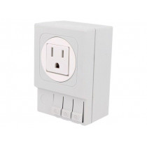 03504.0-01; USA-type socket; 125VAC; 15A; IP20; DIN; 92x62x48mm; STEGO 03504.0-01; USA-type socket; 125VAC; 15A; IP20; DIN; 92x62x48mm; STEGO
