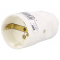 05148; Connector: AC supply; female; socket; 2P+PE; 230VAC; 16A; white; PCE 05148; Connector: AC supply; female; socket; 2P+PE; 230VAC; 16A; white; PCE