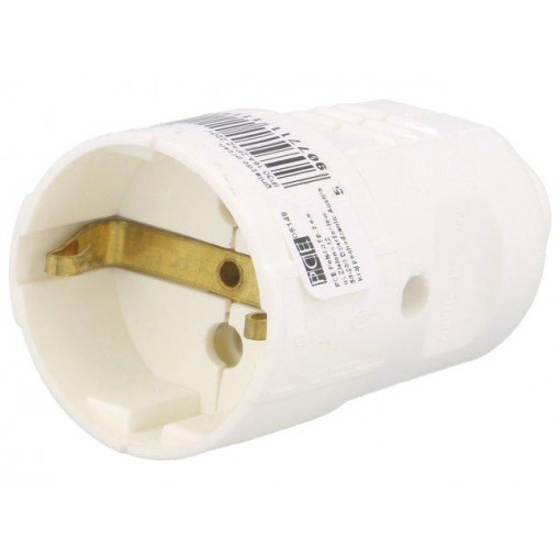 05148; Connector: AC supply; female; socket; 2P+PE; 230VAC; 16A; white; PCE 05148; Connector: AC supply; female; socket; 2P+PE; 230VAC; 16A; white; PCE