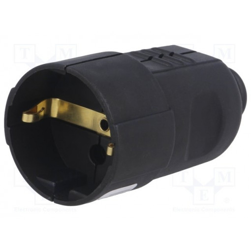 05177; Connector: AC supply; female; socket; 2P+PE; 230VAC; 16A; black; PCE 05177; Connector: AC supply; female; socket; 2P+PE; 230VAC; 16A; black; PCE