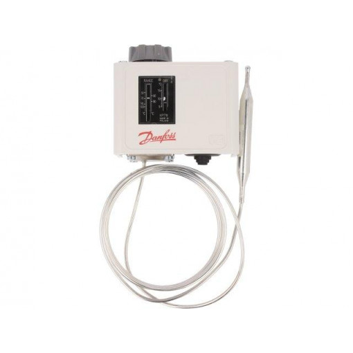 060L112666; Sensor: thermostat with capillary; Output conf: SPDT; 16A; 400VAC; DANFOSS 060L112666; Sensor: thermostat with capillary; Output conf: SPDT; 16A; 400VAC; DANFOSS