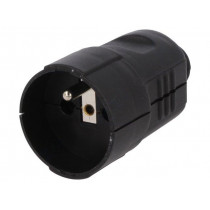 08253; Connector: AC supply; female; socket; 2P+PE; 230VAC; 16A; black; PCE 08253; Connector: AC supply; female; socket; 2P+PE; 230VAC; 16A; black; PCE